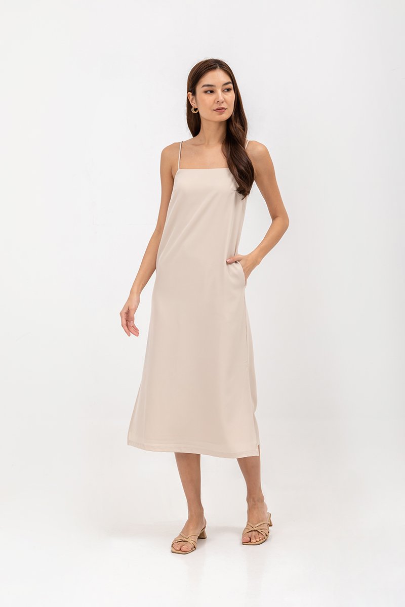 JOYCE CAMISOLE COLUMN MIDI DRESS
