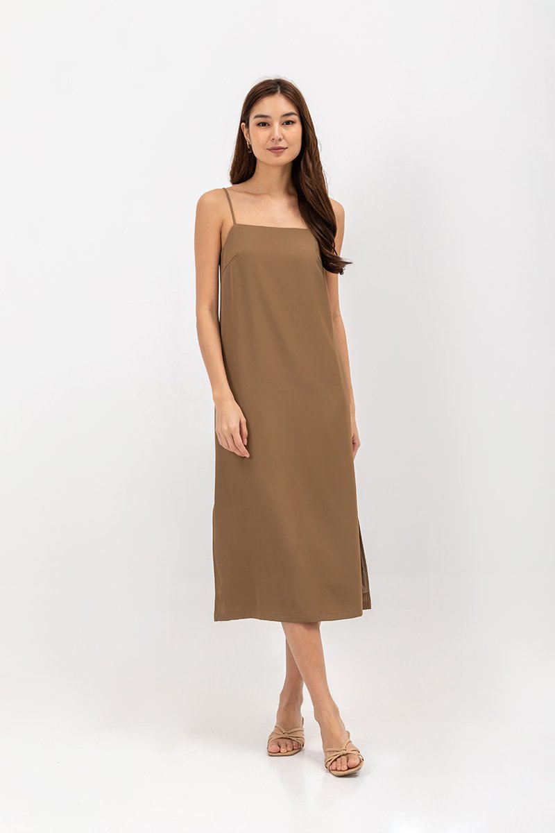 JOYCE CAMISOLE COLUMN MIDI DRESS