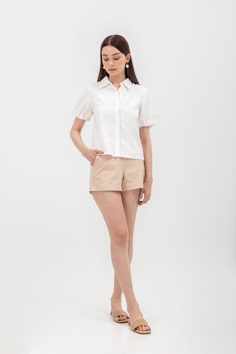 HEIDI PUFF SLEEVE TENCEL SHIRT