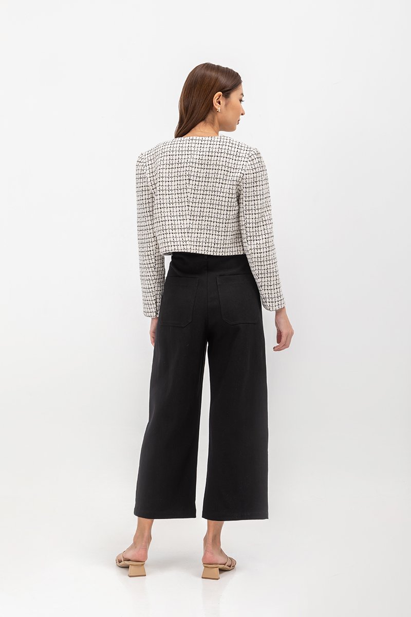 HELEN PATCH POCKET TWEED BLAZER