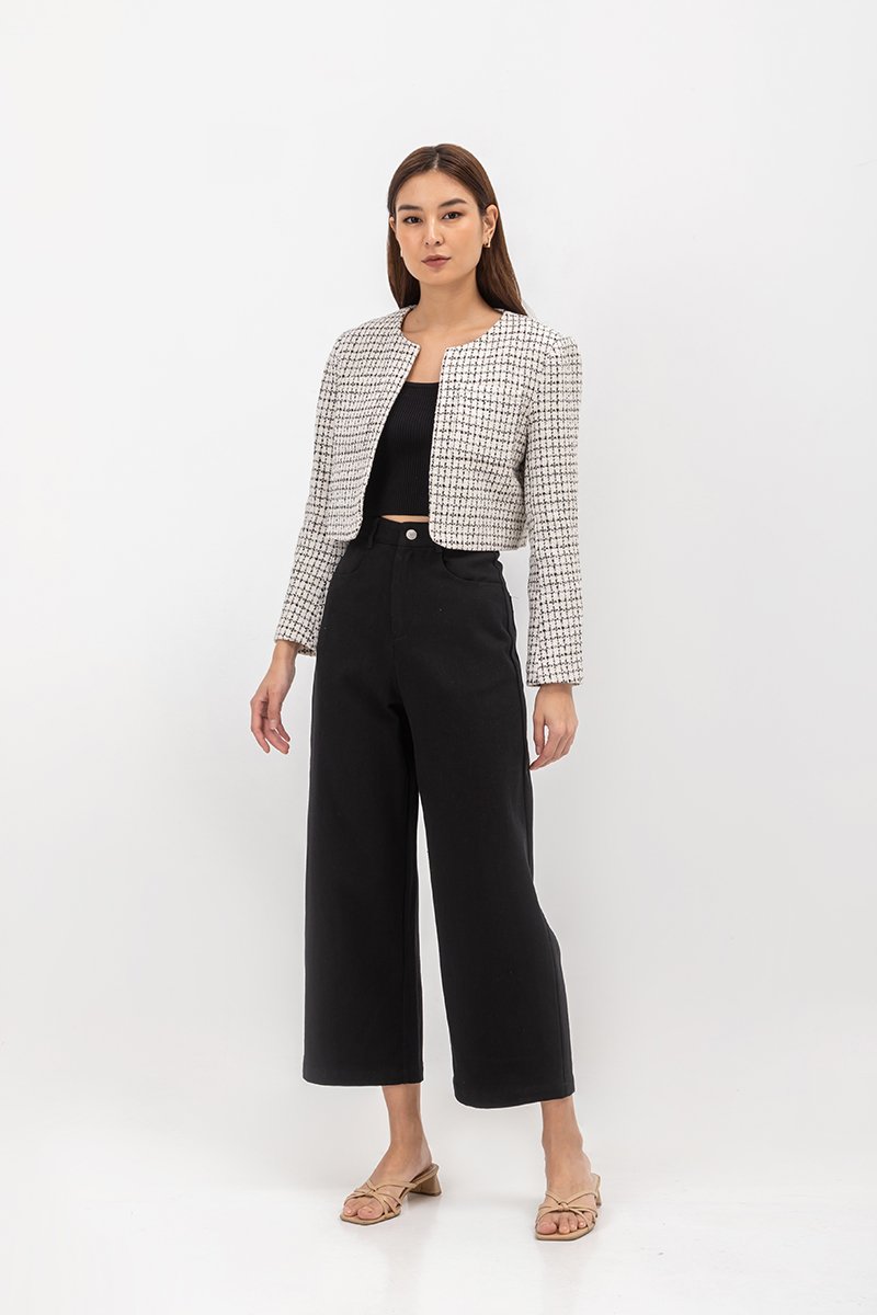 HELEN PATCH POCKET TWEED BLAZER