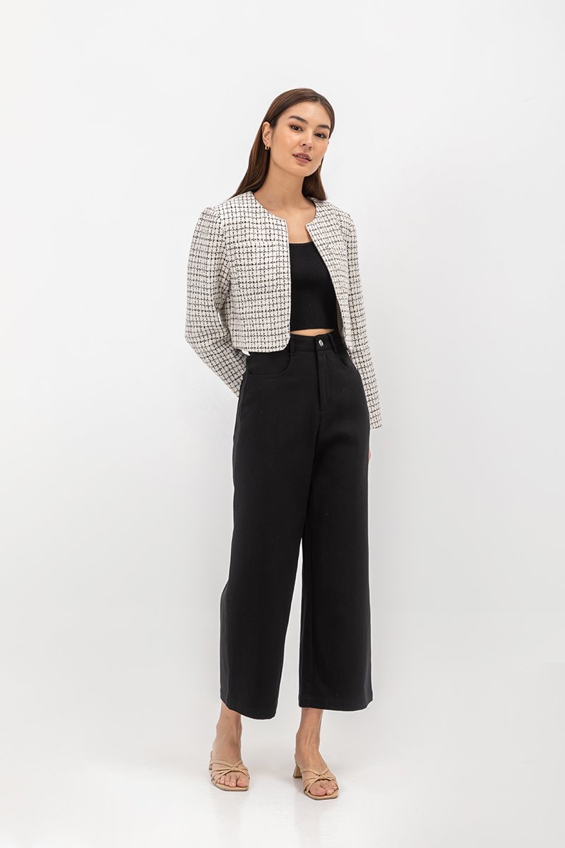HELEN PATCH POCKET TWEED BLAZER