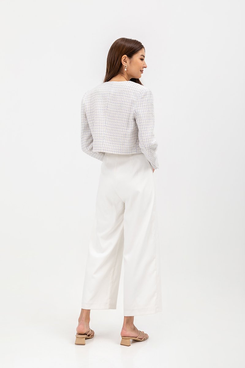 HELEN PATCH POCKET TWEED BLAZER