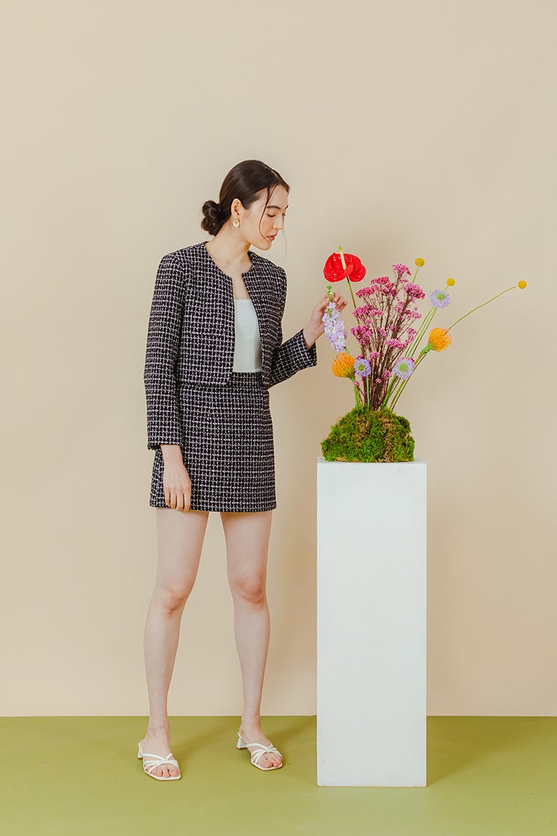 HELEN PATCH POCKET TWEED BLAZER