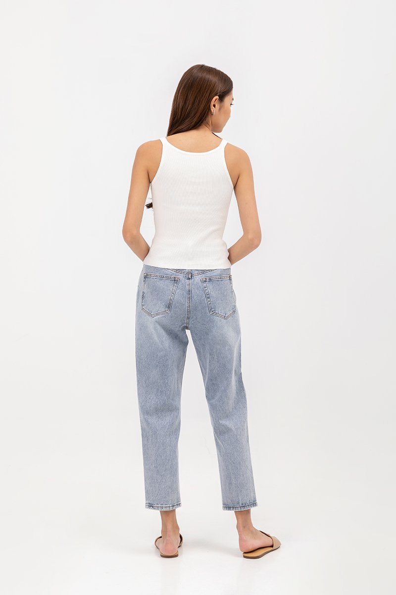 PATRICIA REVERSIBLE CUT IN KNIT TOP