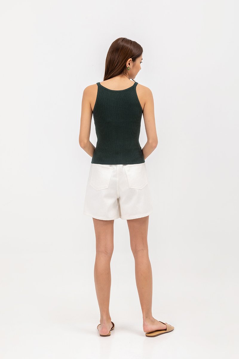PATRICIA REVERSIBLE CUT IN KNIT TOP