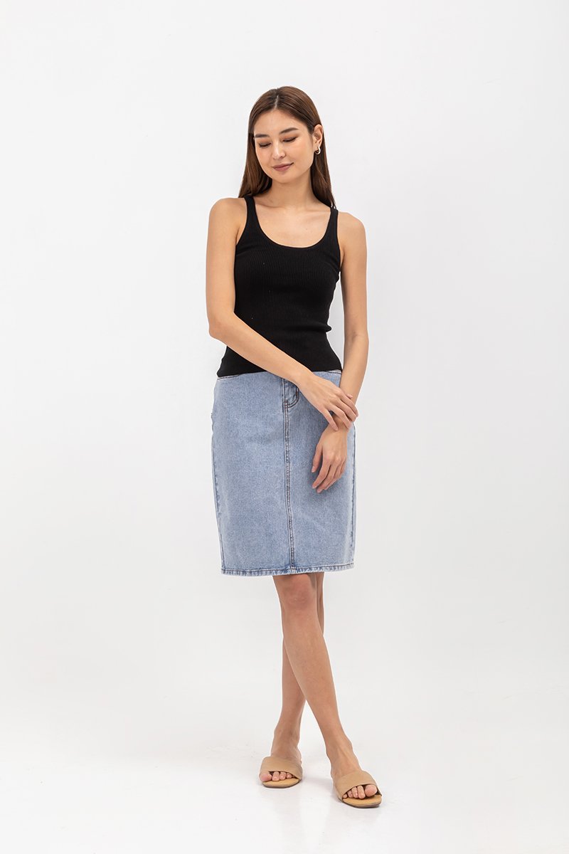 PATRICIA REVERSIBLE CUT IN KNIT TOP