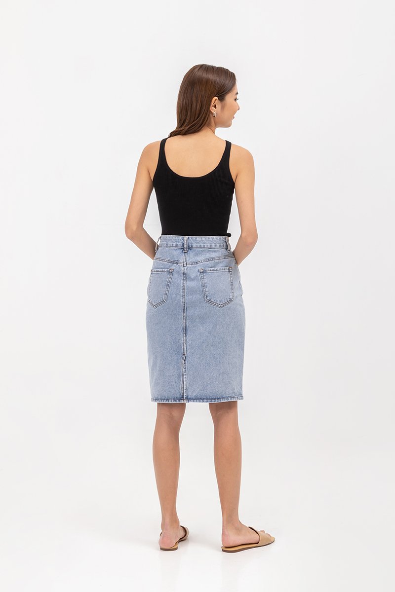 PATRICIA REVERSIBLE CUT IN KNIT TOP