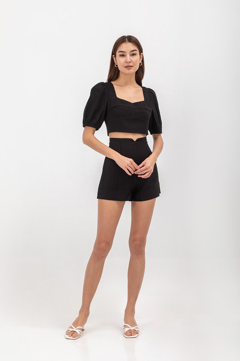 STACY SWEETHEART NECKLINE BUSTIER CROP TOP