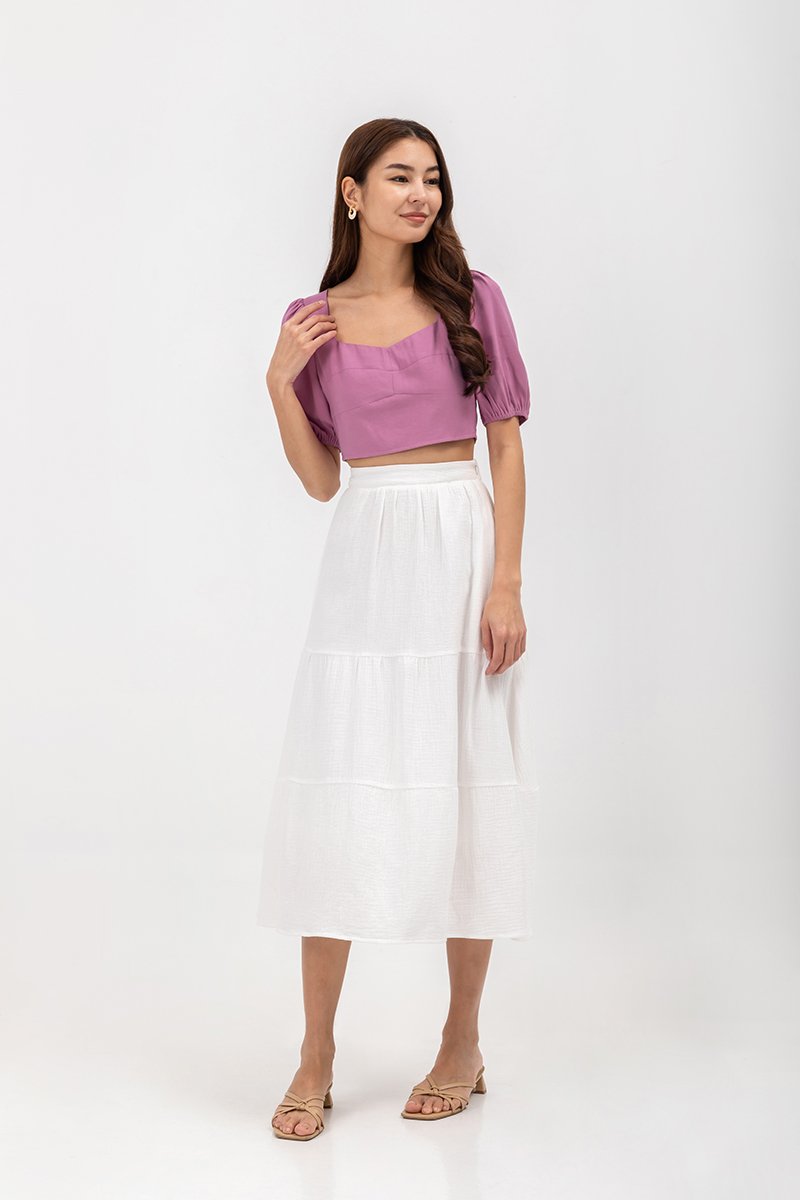 STACY SWEETHEART NECKLINE BUSTIER CROP TOP