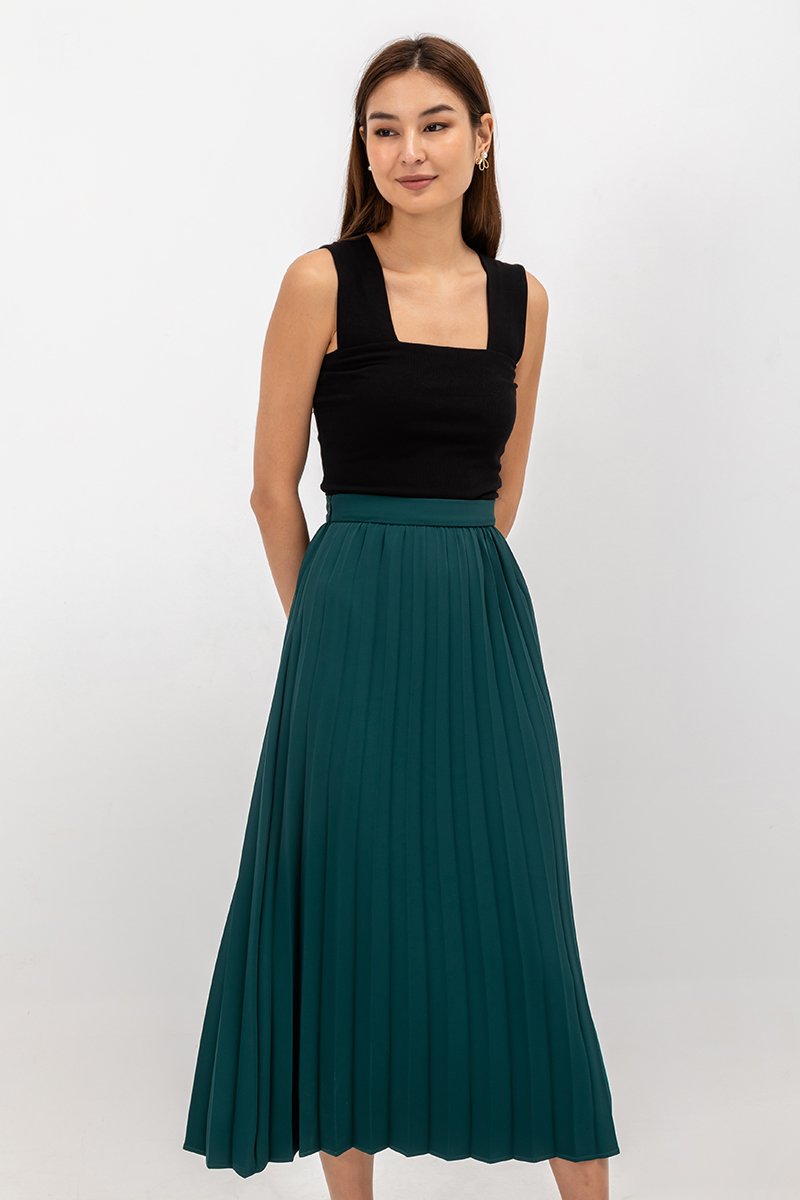 AIRI PLEATED MAXI SKIRT