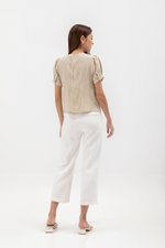 ELISABETTA COTTON PUFF SLEEVE TOP