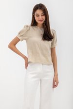 ELISABETTA COTTON PUFF SLEEVE TOP