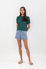 ELISABETTA COTTON PUFF SLEEVE TOP