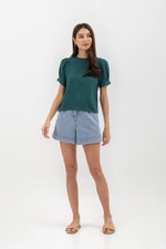 ELISABETTA COTTON PUFF SLEEVE TOP