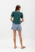 ELISABETTA COTTON PUFF SLEEVE TOP