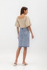 INARA MUSLIN SMOCKED PUFF SLEEVE CROP TOP INARA MUSLIN SMOCKED PUFF SLEEVE CROP TOP