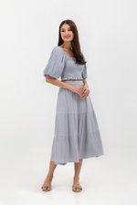 IMANI TIERED MUSLIN MIDI SKIRT