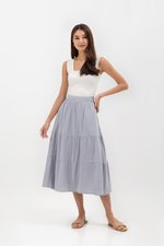 IMANI TIERED MUSLIN MIDI SKIRT