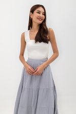 IMANI TIERED MUSLIN MIDI SKIRT