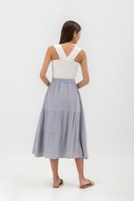 IMANI TIERED MUSLIN MIDI SKIRT