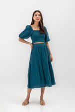 IMANI TIERED MUSLIN MIDI SKIRT