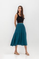 IMANI TIERED MUSLIN MIDI SKIRT