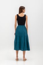 IMANI TIERED MUSLIN MIDI SKIRT