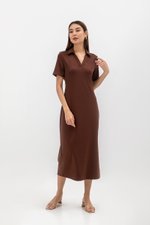 GENEVEIVE POLO SHIRT MIDI DRESS