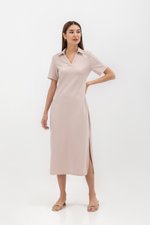 GENEVEIVE POLO SHIRT MIDI DRESS