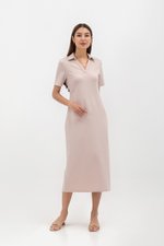 GENEVEIVE POLO SHIRT MIDI DRESS