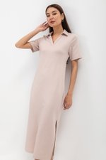 GENEVEIVE POLO SHIRT MIDI DRESS