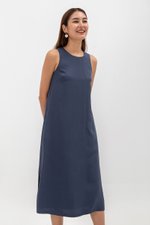 EVE BACK V TENCEL MIDI DRESS