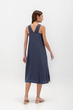 EVE BACK V TENCEL MIDI DRESS