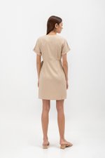 ELAINE BATWING WRAP MINI DRESS