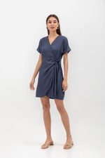 ELAINE BATWING WRAP MINI DRESS