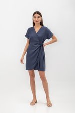 ELAINE BATWING WRAP MINI DRESS