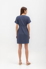 ELAINE BATWING WRAP MINI DRESS