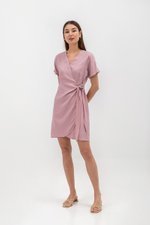 ELAINE BATWING WRAP MINI DRESS
