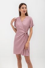 ELAINE BATWING WRAP MINI DRESS