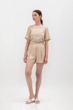 CAPRI TENCEL SHORTS W BACK ELASTIC