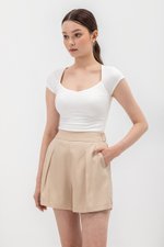 CAPRI TENCEL SHORTS W BACK ELASTIC