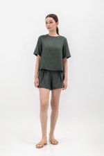 CAPRI TENCEL SHORTS W BACK ELASTIC