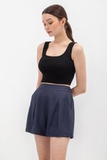 CAPRI TENCEL SHORTS W BACK ELASTIC