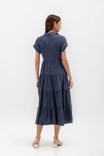SYLVIA TIERED MAXI SHIRT DRESS