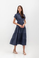 SYLVIA TIERED MAXI SHIRT DRESS