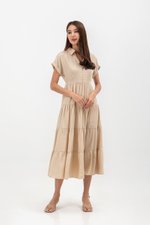 SYLVIA TIERED MAXI SHIRT DRESS