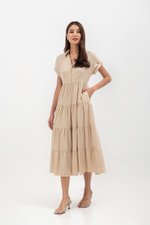 SYLVIA TIERED MAXI SHIRT DRESS