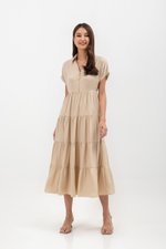 SYLVIA TIERED MAXI SHIRT DRESS