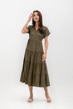 SYLVIA TIERED MAXI SHIRT DRESS